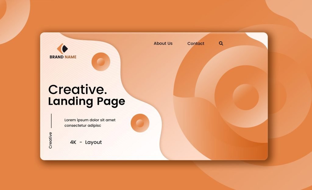 creative landing page